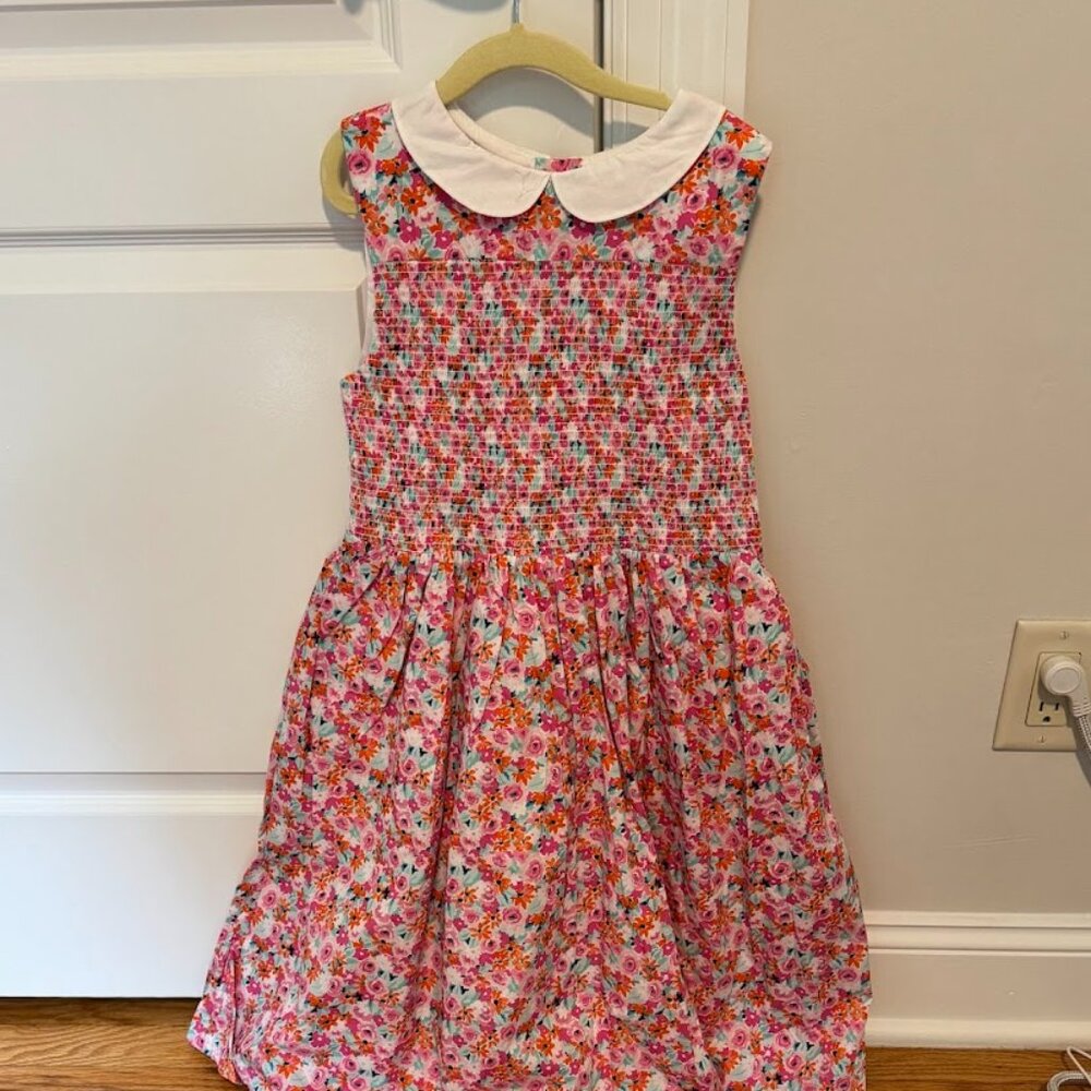 Janie and Jack - The Charlotte Ditsy Floral Smocked Sundress (Size 12)
